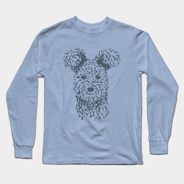 Pumi (Blue and Blue-Gray) Long Sleeve T-Shirt by illucalliart